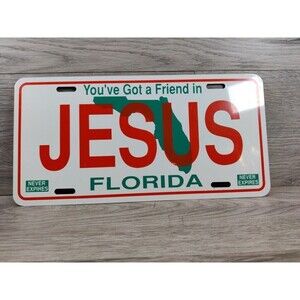 Made in the USA! You’ve Got A Friend In Jesus Florida license plate